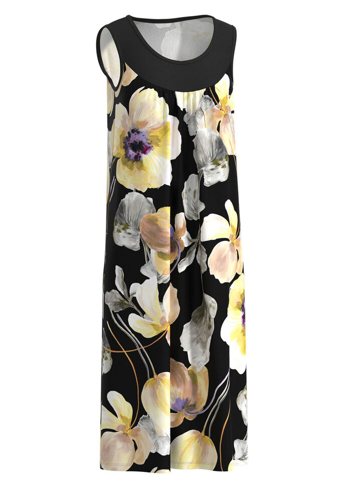 Jurk met een schitterend kleurenprintontwerp 