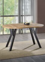 Eettafel met verlengstuk op massief beukenhouten poten 