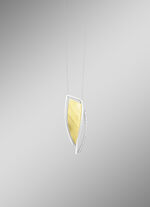 Moderne hanger in tweekleurig met zirkonia 