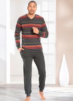 Pyjama met V-hals en manchetten 