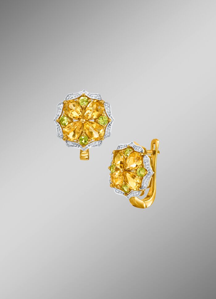 Clip-oorbellen met bloemenontwerp 