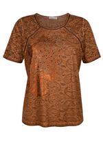 Shirt met mesh-inzetstukken 