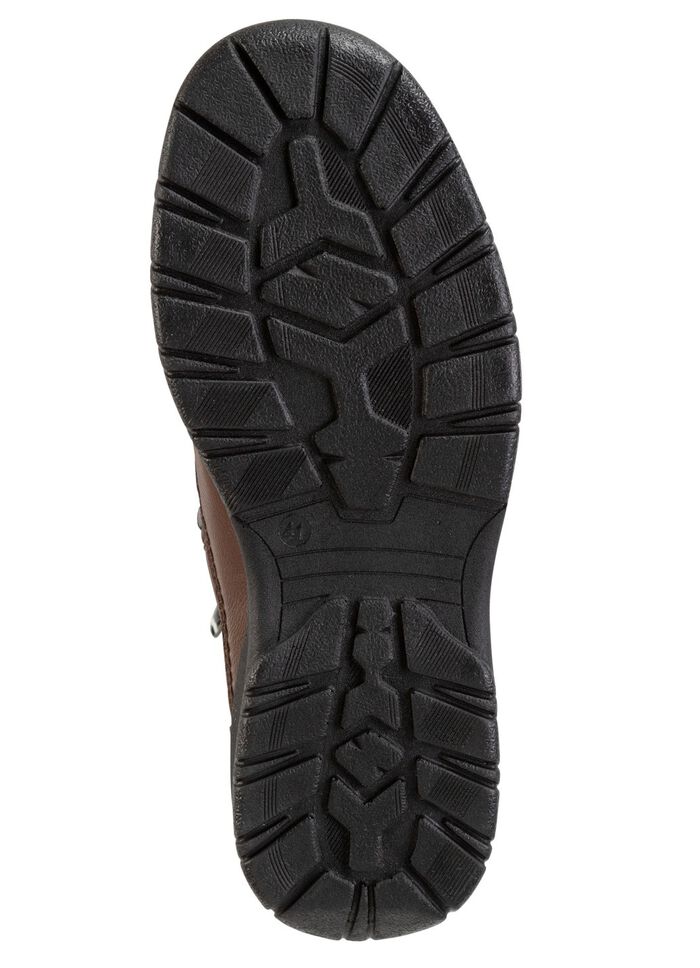 GINO GALANTE, gevoerde herenlaarzen, winterschoenen, met lamsvacht KASTANJE