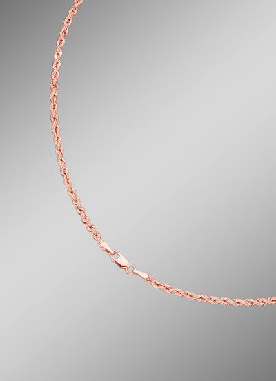 Stijlvolle koordketting in ros&eacute;goud 