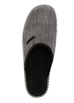 Textielpantoffels met anatomisch gevormd voetbed GRIJS-ZWART