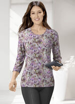 Shirt met all-over print BESSENPAARS-KLEURRIJK