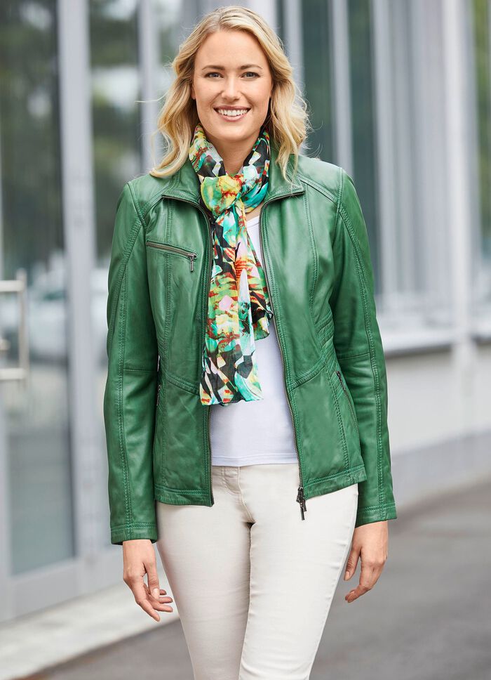 Leren kort jasje van &ldquo;Jilani&rdquo; 