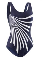 Pacific Fashion zwempak met geplaatst printontwerp en halve corsage 