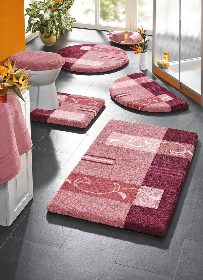 Superzachte badmattenset met antislip latex 