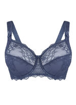 LingaDore beugelbeha met elastische kant INDIGOBLAUW