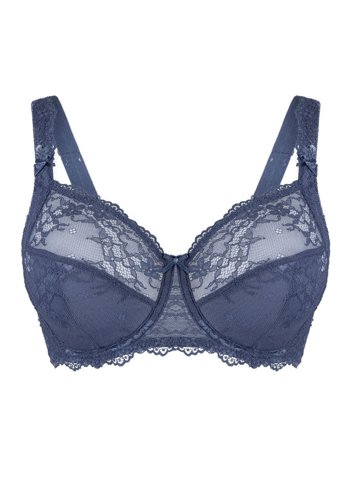 LingaDore beugelbeha met elastische kant INDIGOBLAUW