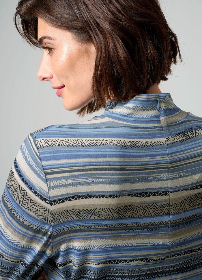 Shirt met korte rits 