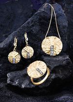 Fascinerende uitstraling: hanger met 4 ruwe diamanten 