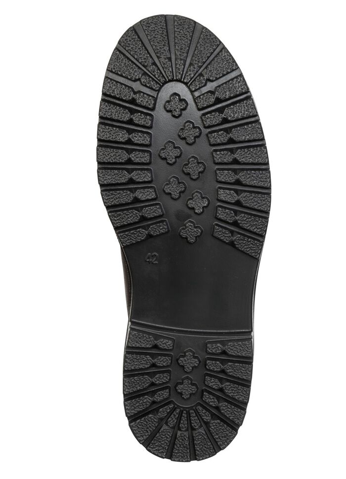 GINO GALANTE, gevoerde herenlaarzen, winterschoenen, breedte H, met lamsvacht MOKKA