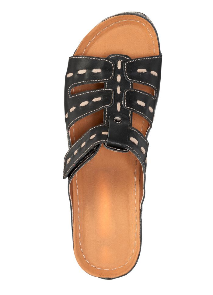 ELENA EDEN muiltjes van nappaleer met contrasterende details 