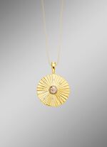 Vergulde hanger met zirkoon 