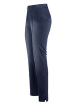 Jeans met gestikte biezen DUNKELBLAU