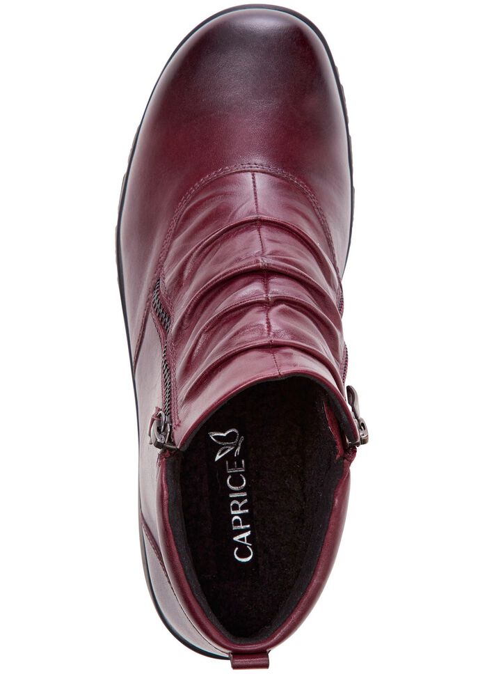 ELENA EDEN, gevoerde dameslaarzen, winterschoenen, breedte H, met rits BORDEAUX