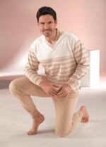 G&ouml;tting pyjama met V-hals en manchetten 