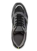 Sneakers met veters van effectief bedrukt synthetisch materiaal ZWART-GROEN