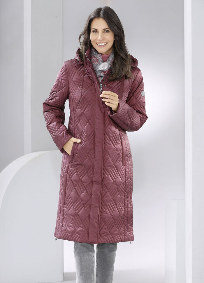 Jas met interessante quilting KASTANJE