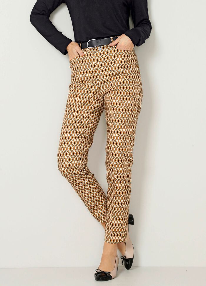 Broek met felgekleurde print 