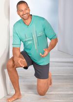 Shorty met geplaatste print en V-hals 