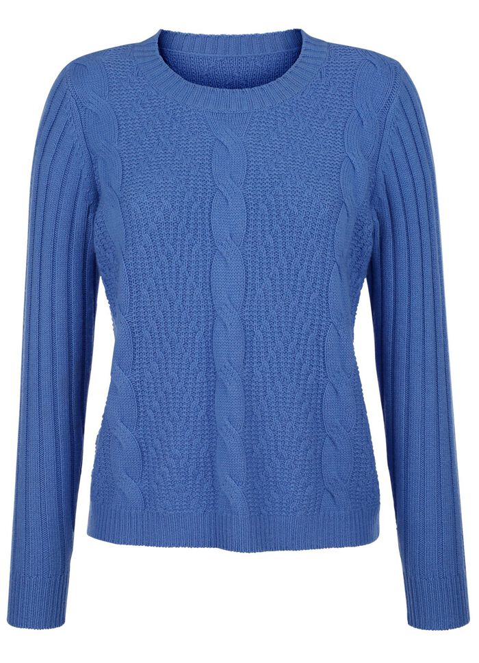 Trui met scheerwol- en kasjmiergehalte 