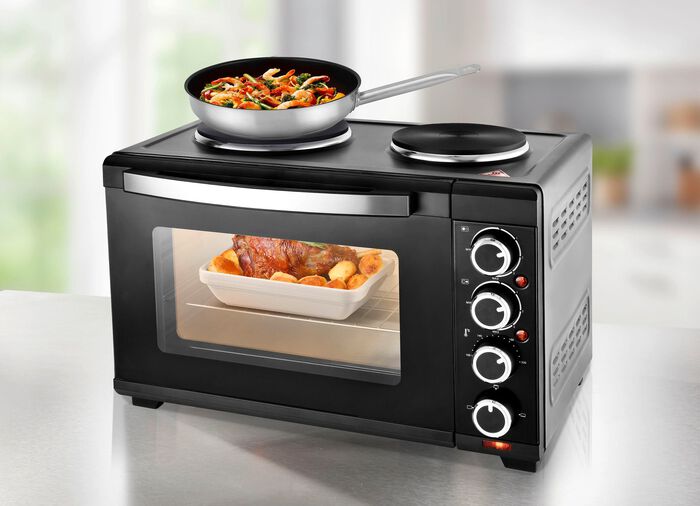 Kleine keuken 2-in-1: kookplaat en oven 