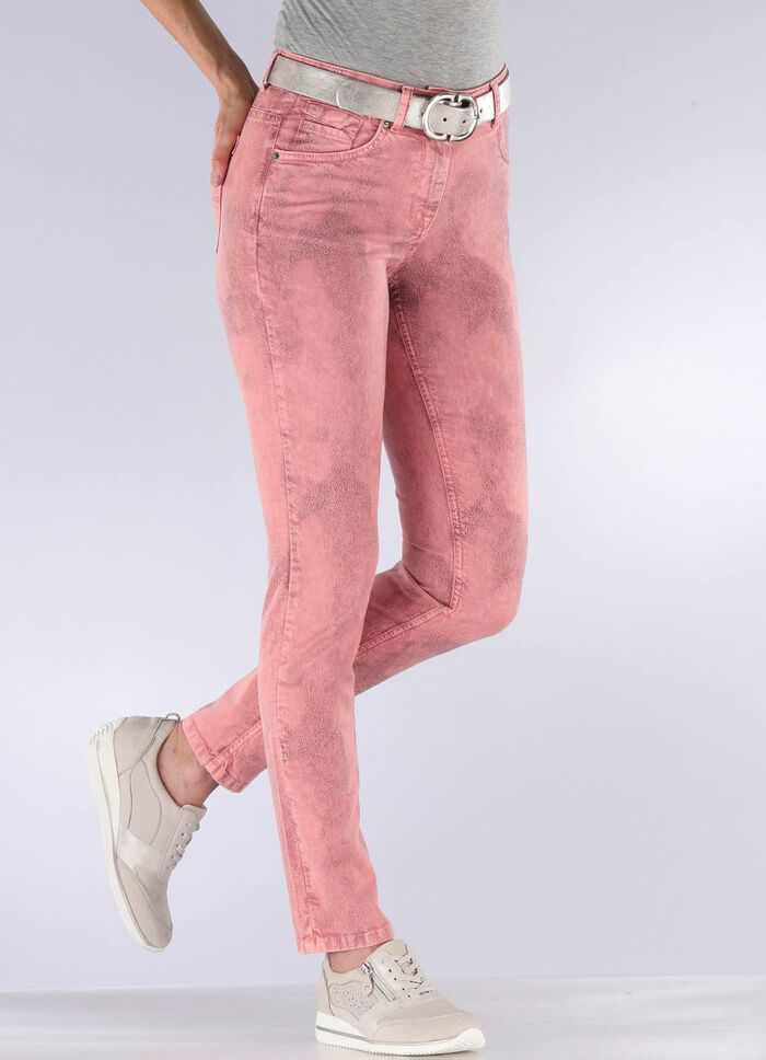 5-pocketbroek in abrikoos 