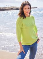 Trui met een gemengd structuurpatroon 