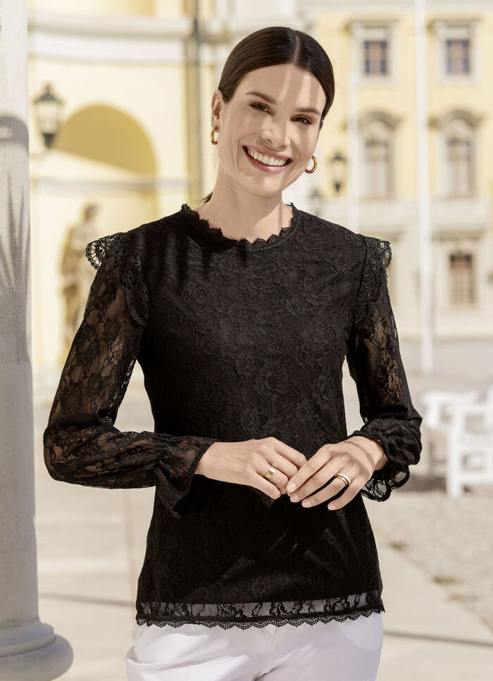 Kanten shirt in 2 kleuren 