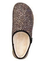 Laurina, modieuze damespantoffels, met pluche BRUIN