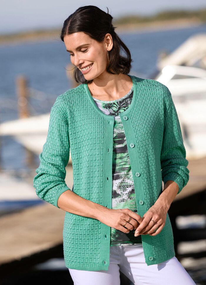 Cardigan met all-over structuur 