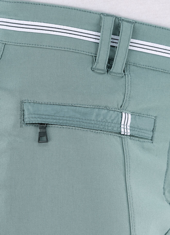 7/8-broek met contrasterende sierband JADEGROEN