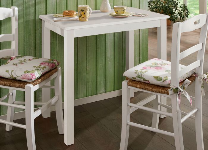 Eettafel van massief beukenhout met verlengstuk WIT