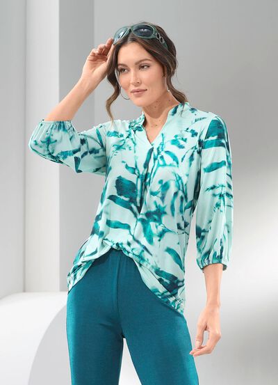 Shirt-tuniek met kleurrijke print 