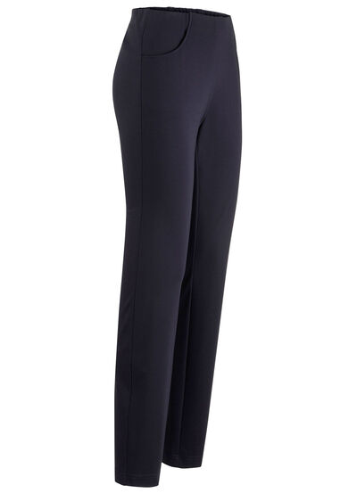 Broek met uitgesneden tailleband 