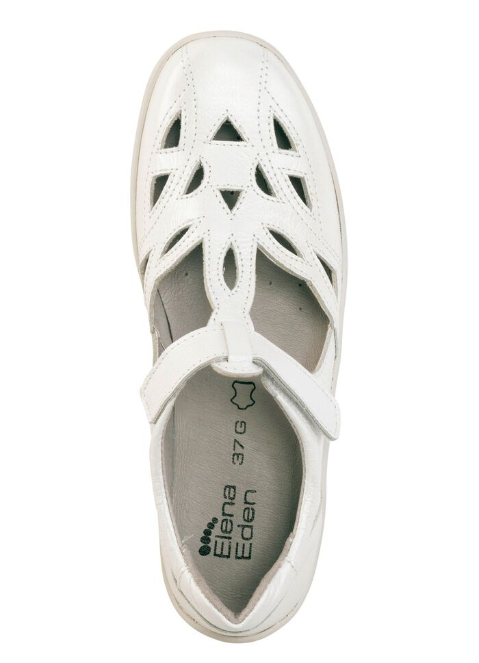 ELENA EDEN pantoffels met luchtige openingen PARELWIT