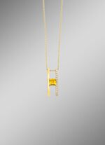 Edele hanger met citrien en diamanten 