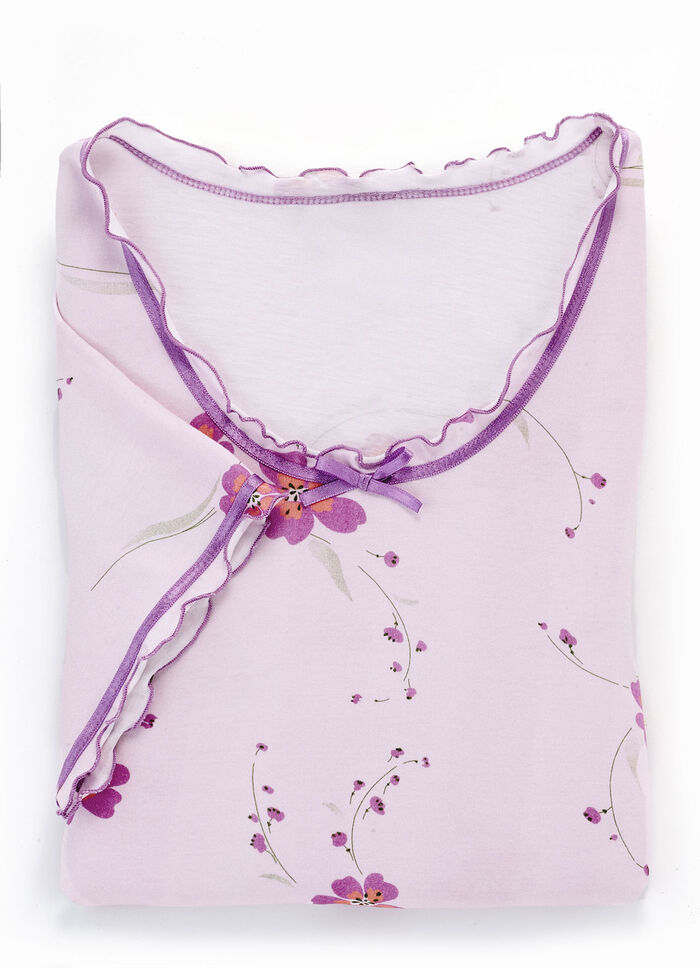 Nachthemd, korte mouwen met V-hals ZARTFLIEDER-BUNT