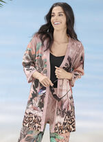 Laurina blousejasje met briljant kleurenprintdesign 