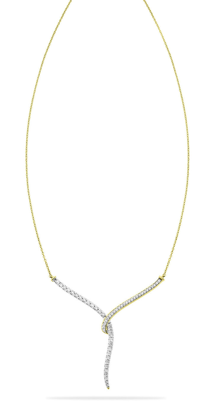 Elegante ketting met 53 diamanten 