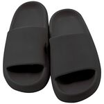 Wolkenpantoffels relaxvital met gegroefde zool ZWART