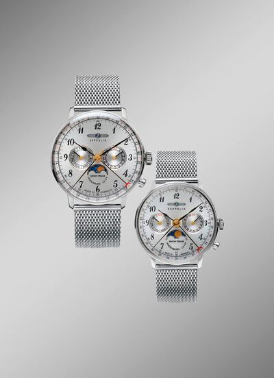 Zeppelin quartz partnerhorloges uit de Hindenbrurg-serie 