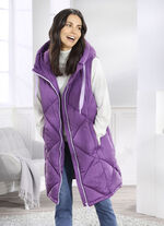 Lang vest met vaste capuchon 