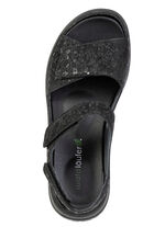 Waldläufer, comfortabele damessandalen, breedte H, met uitneembaar voetbed SCHWARZ