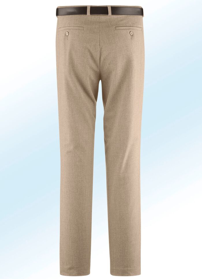 Broek "Klaus models" met riem in 5 kleuren BEIGE