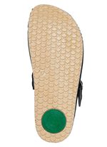 Mubb, klassieke damespantoffels, breedte H, met lamsvacht ZWART