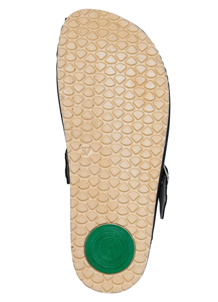 Mubb, klassieke damespantoffels, breedte H, met lamsvacht ZWART